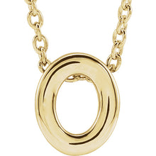 Load image into Gallery viewer, 14kt yellow gold mini initial pendant