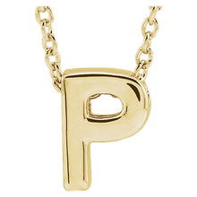 Load image into Gallery viewer, 14kt yellow gold mini initial pendant