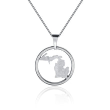 Load image into Gallery viewer, State of Michigan Circle Pendant