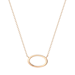 Yellow Gold Oval Necklace