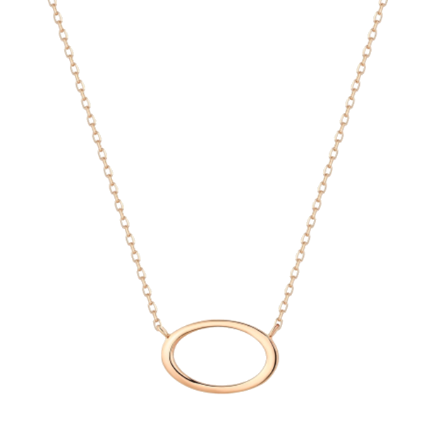 Yellow Gold Oval Necklace