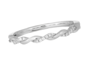 14KT WHITE GOLD TWIST ROPE STACKING BAND
