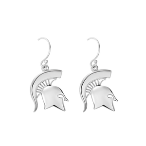 One set of Sterling silver medium size spartan head earrings