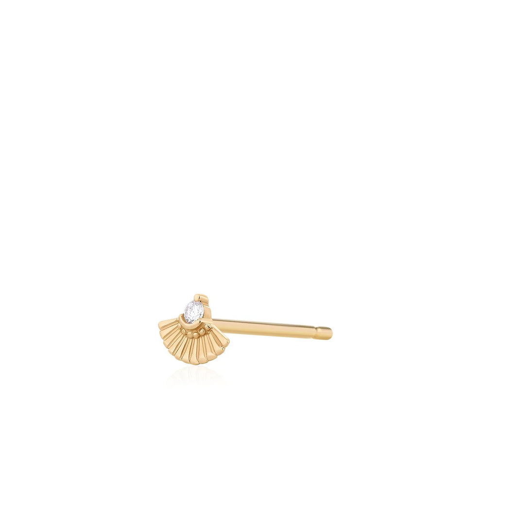 Single Diamond Fan Stud