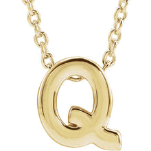 Load image into Gallery viewer, 14kt yellow gold mini initial pendant