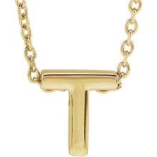 Load image into Gallery viewer, 14kt yellow gold mini initial pendant