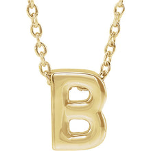 Load image into Gallery viewer, 14kt yellow gold mini initial pendant