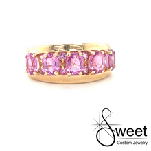 Load image into Gallery viewer, ONE 14KT YELLOW GOLD SAPPHIRE RING FROM THE ESTATE COLLECTION