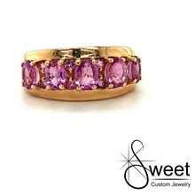 Load image into Gallery viewer, ONE 14KT YELLOW GOLD SAPPHIRE RING FROM THE ESTATE COLLECTION