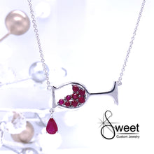 Load image into Gallery viewer, Drop of wine ruby necklace