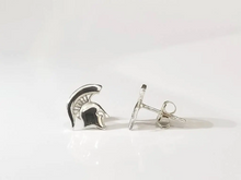 Load image into Gallery viewer, Michigan State Spartan Stud Earring Sterling Silver Mini-Mini Size .35&quot; tall