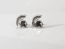 Load image into Gallery viewer, Michigan State Spartan Stud Earring Sterling Silver Mini-Mini Size .35&quot; tall