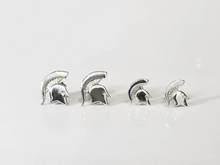 Load image into Gallery viewer, Michigan State Spartan Stud Earring Sterling Silver Mini-Mini Size .35&quot; tall