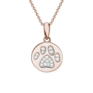 14KT  GOLD PAW PRINT PENDANT