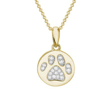 Load image into Gallery viewer, 14KT  GOLD PAW PRINT PENDANT