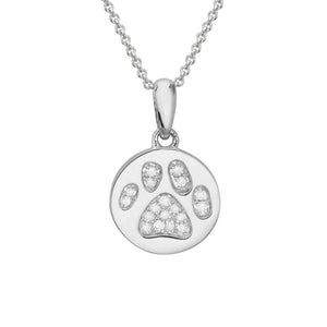 14KT  GOLD PAW PRINT PENDANT