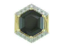 Load image into Gallery viewer, 14KT YELLOW GOLD HEXAGON SHAPED PENDANT FEATURING ONE BLACK AGATE